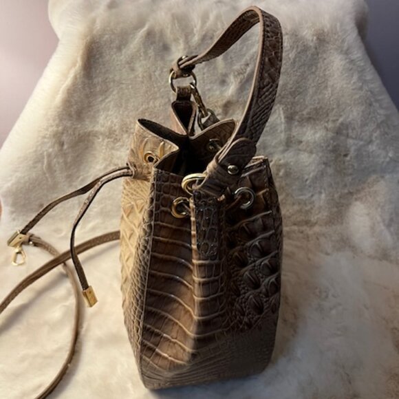 Brahmin - Melbourne Melinda Bucket Bag & Ady Wallet - Ombre Taupe - Picture 3 of 7